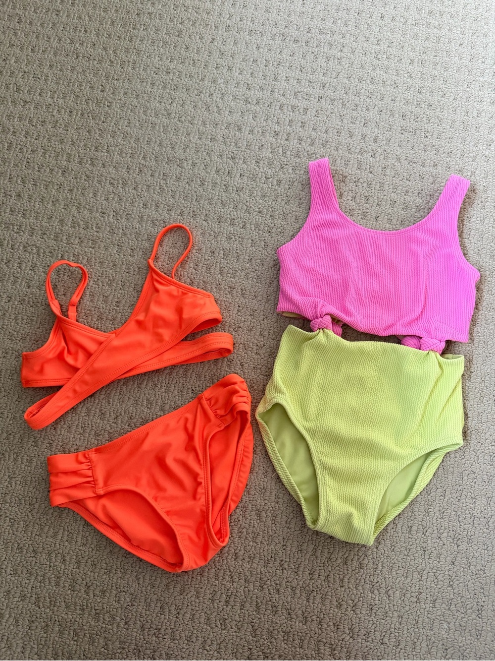 art class Neon Pink, Lime & Neon Orange Girls' Swim Mix